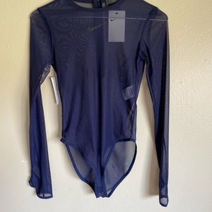 Navy Nike mesh bodysuit